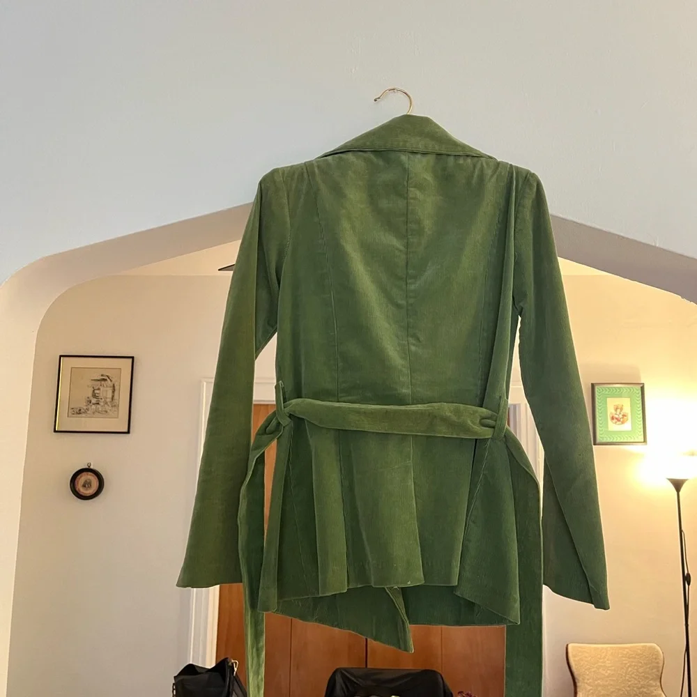 Vintage 1950’s Kelly Green Corduroy Double Breasted Jacket - Picture 4 of 4